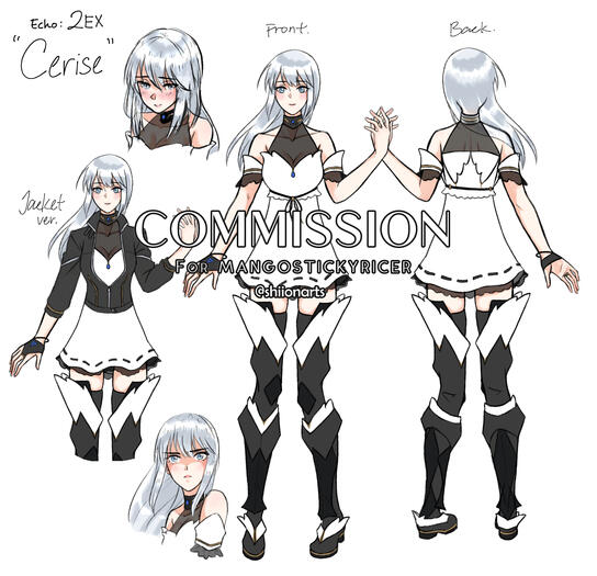 Character Sheet: Colored Fullbody x2, Headshot x3